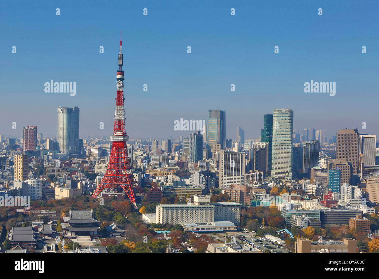 Japan, Asia, Tokyo, City, Daimon, Minato Ku, architecture, city, crossing, skyline, tower, travel, urban Stock Photo