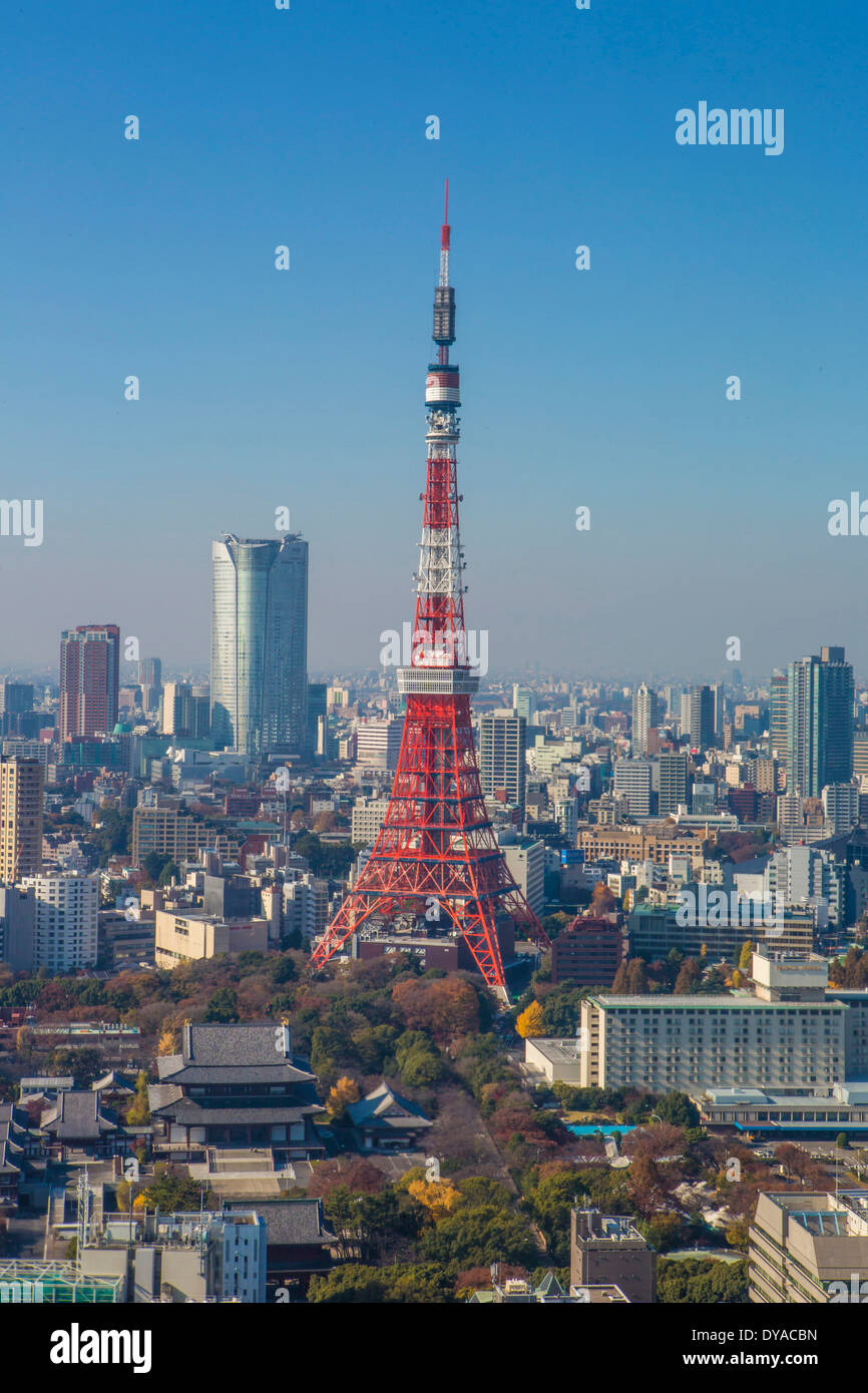 Japan, Asia, Tokyo, City, Daimon, Minato Ku, architecture, city, crossing, skyline, tower, travel, urban Stock Photo