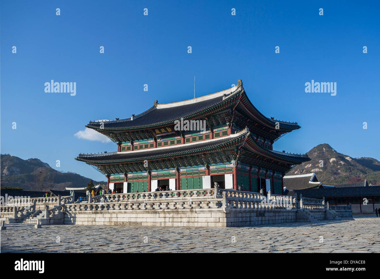 World Heritage, Gyeongbokgung, Korea, Asia, Seoul, architecture, history, landscape, palace, touristic, travel, unesco Stock Photo