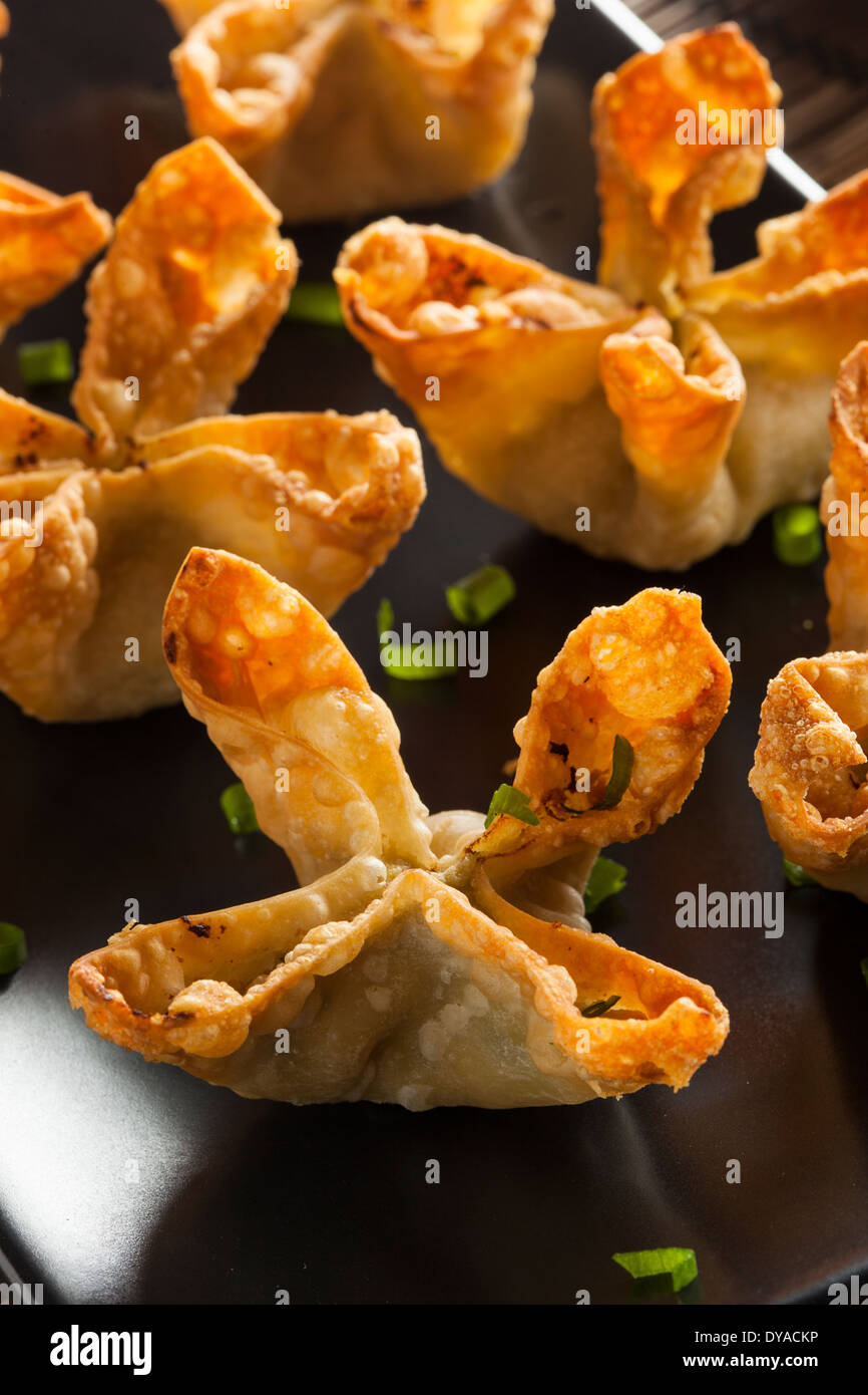 Homemade Asian Crab Rangoons with Sweet and Sour Sauce Stock Photo Alamy