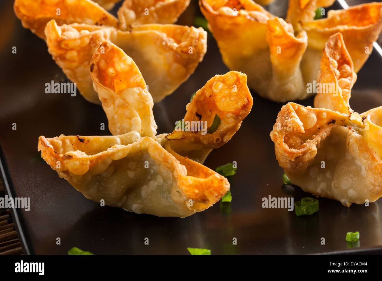 Homemade Asian Crab Rangoons with Sweet and Sour Sauce Stock Photo Alamy