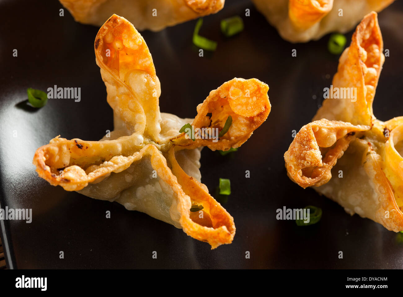 Homemade Asian Crab Rangoons with Sweet and Sour Sauce Stock Photo Alamy