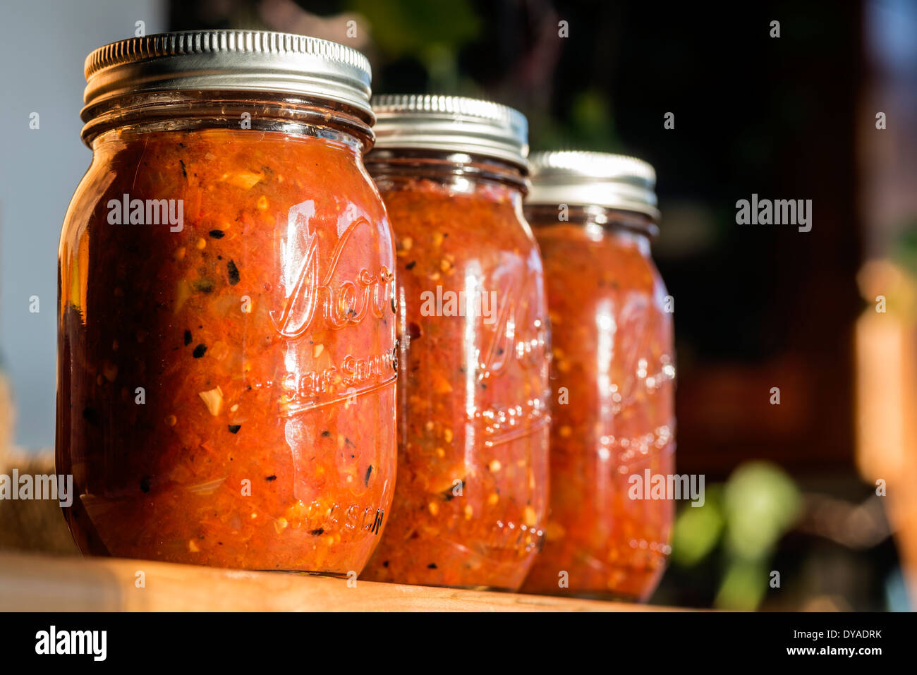 Download Glass Jar Of Salsa Stock Photo Alamy Yellowimages Mockups
