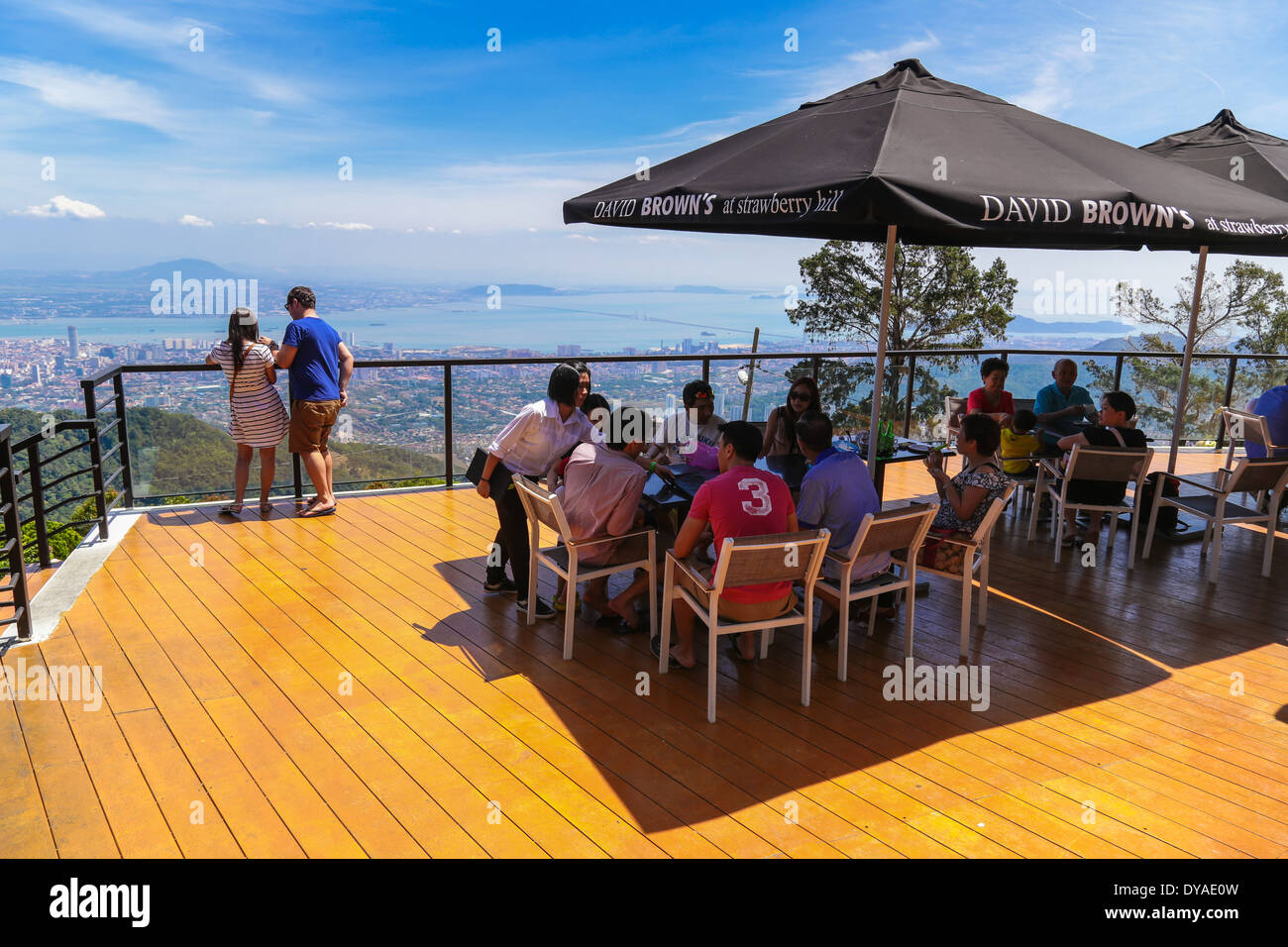 Family Having Lunch At A Luxury Restaurant On Top The Penang Hill Penang Malaysia Stock Photo Alamy