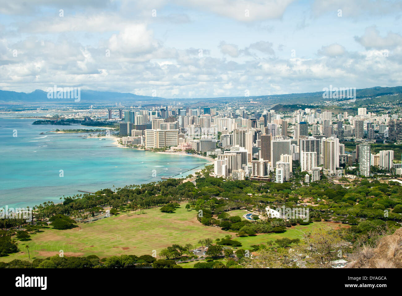 Diamond Head Crater Coast View - Hawaii Stock Photo - Alamy
