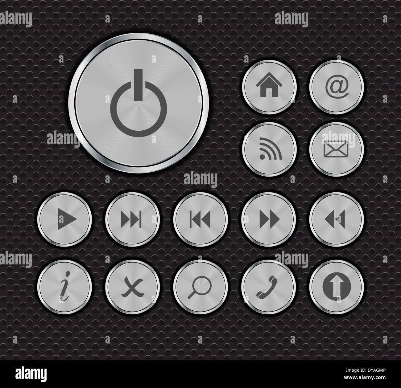 Shine Glossy Computer Icon Set Vector Illustration Stock Photo - Alamy