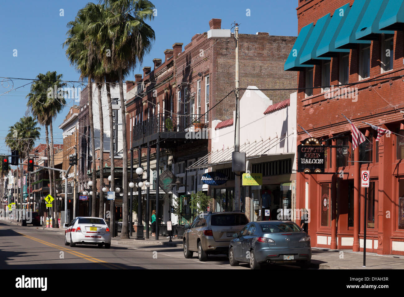 Boutiques and Shops, 7th Avenue, Ybor City, FL Stock Photo