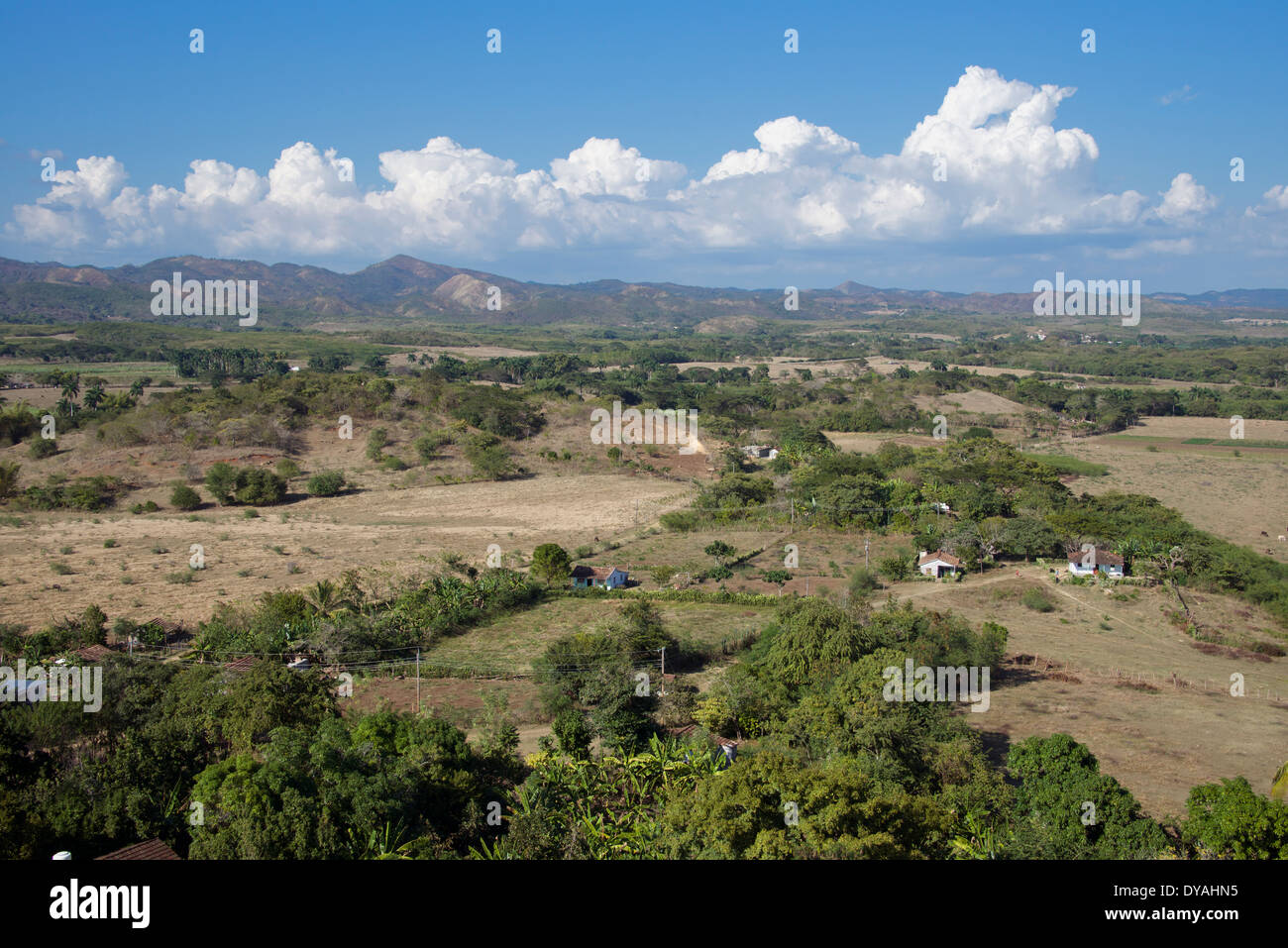 Panoramic view Valley de los Ingenios Sancti Spiritus Province Cuba Stock Photo