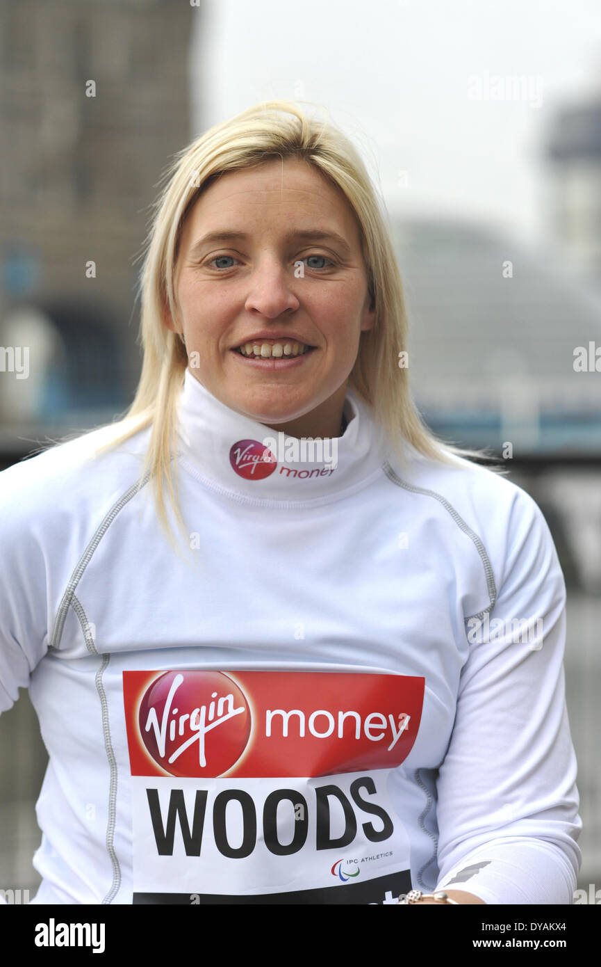 London, UK. 11th Apr, 2014. Shelly Woods (GBR) at a photocall prior to