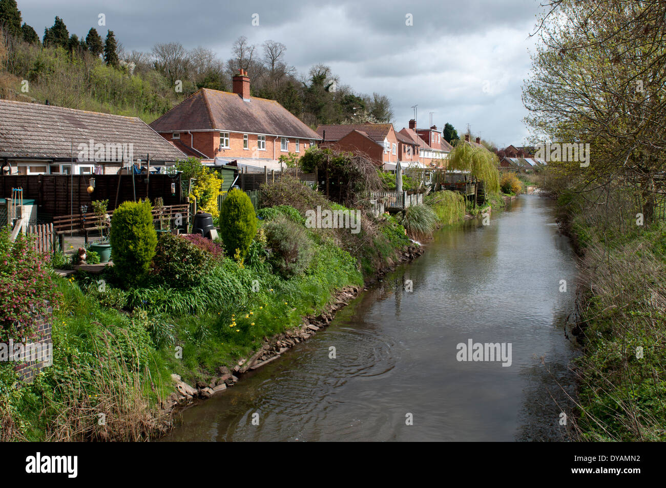 River Salwarpe in Vines Park, Droitwich Spa, Worcestershire, England