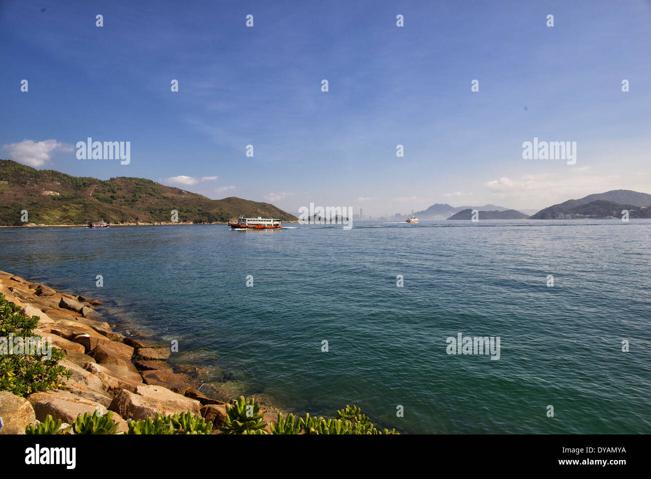 Hong Kong Lantau Island Mui Wo Ferry Stock Photo