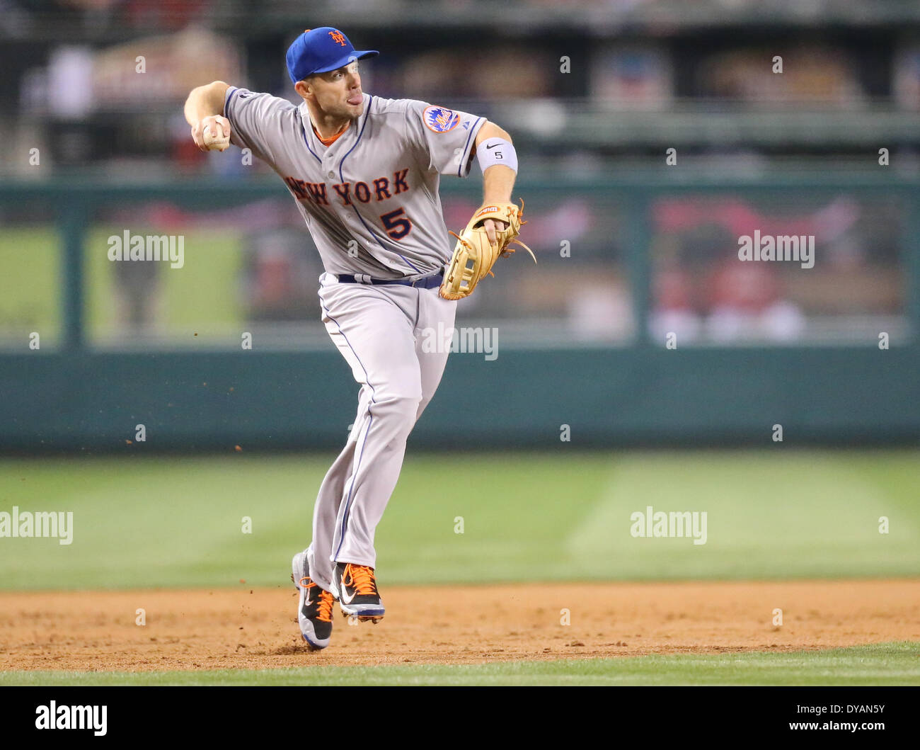 New York Mets third baseman David Wright (5) watches the warm-ups prior to  the game against the, Stock Photo, Picture And Rights Managed Image.  Pic. PAH-61464168