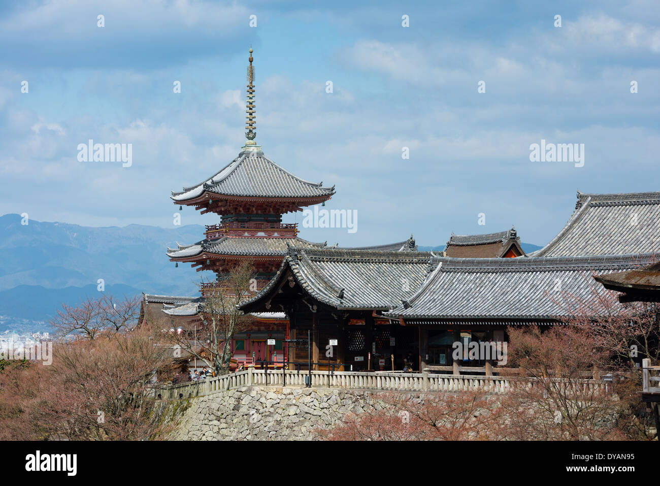 View of Kiyomizu Temple and Kyoto skyline Stock Photo - Alamy