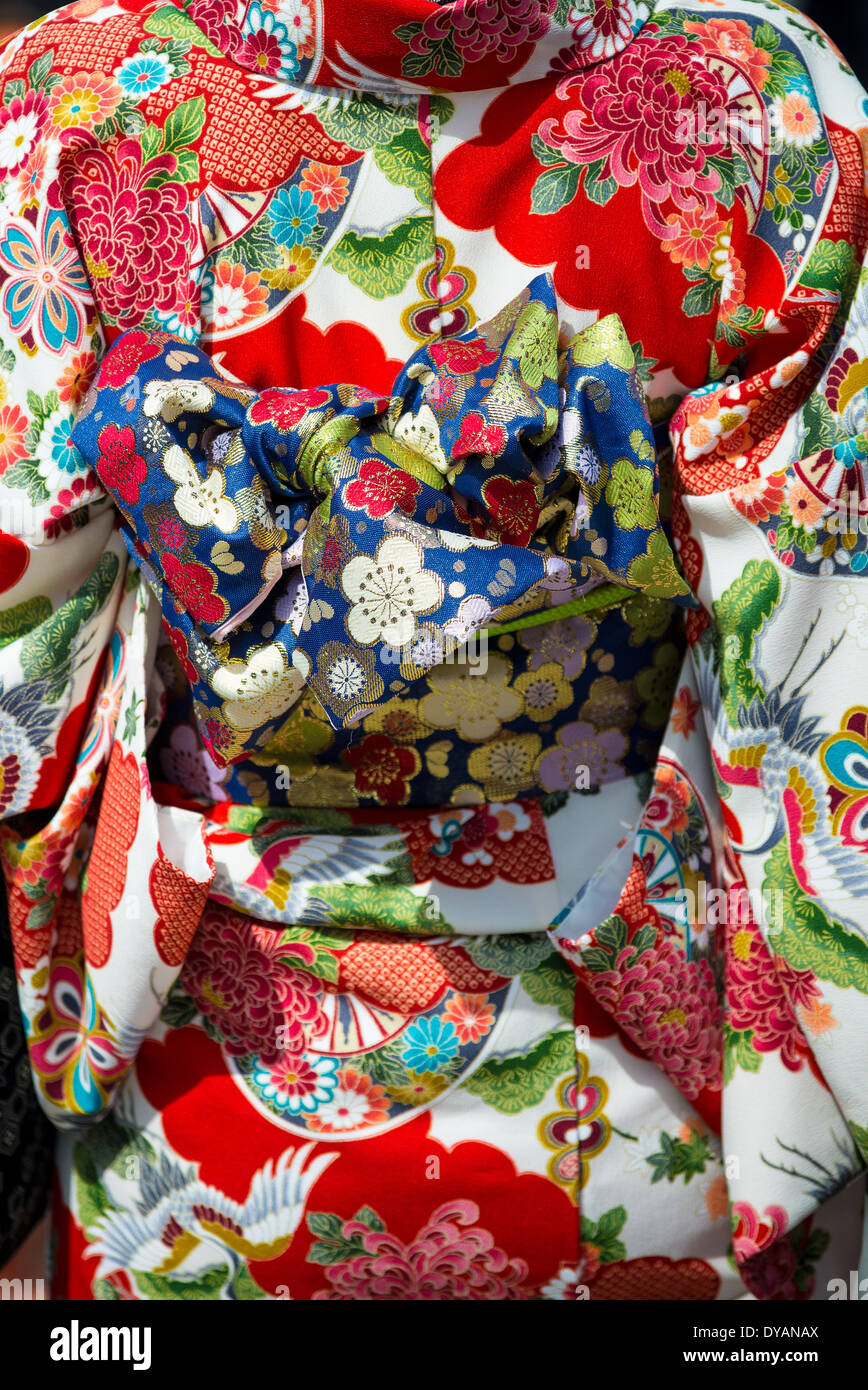 Red kimono Stock Photo