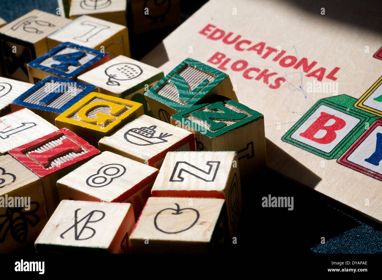 educational blocks,learning,abc, Stock Photo