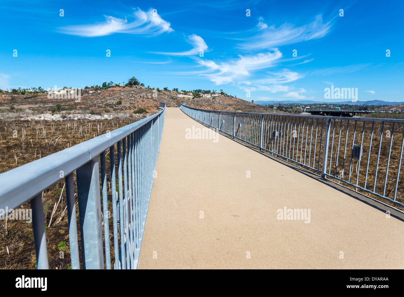 Lake Hodges and the Pedestrian Bridge. Escondido, California, United