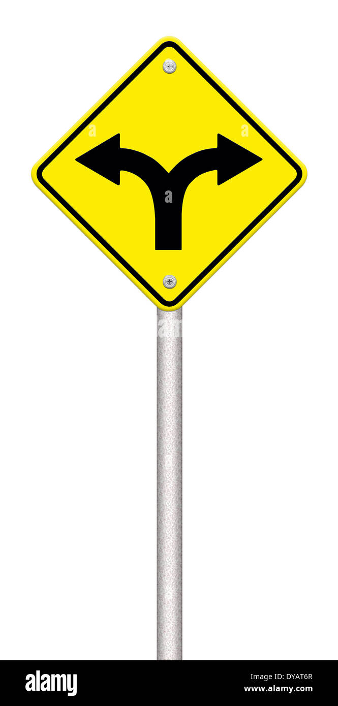 Fork in the road sign Stock Photo Alamy