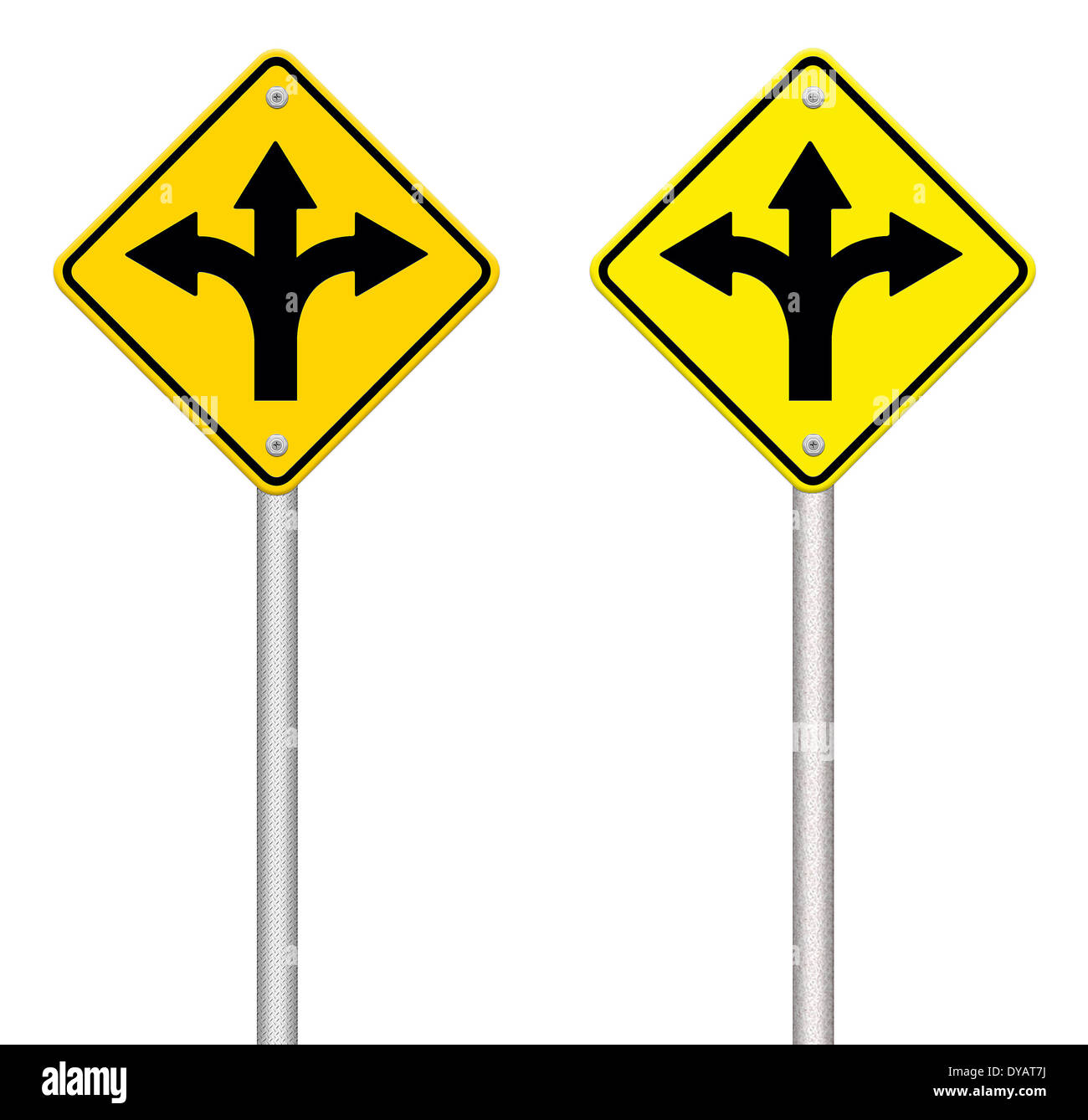 Fork in the road sign Stock Photo Alamy
