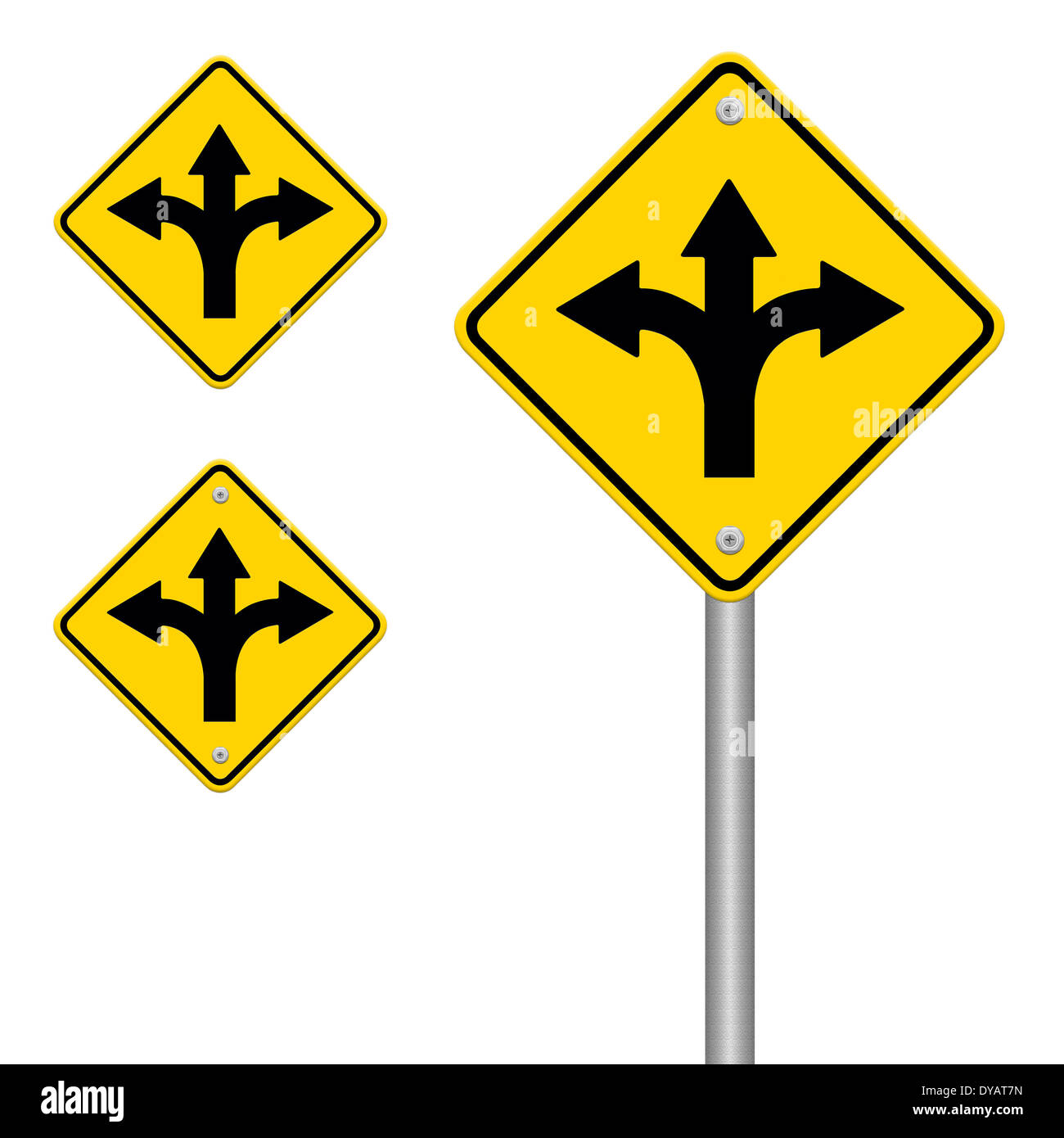 Fork in the road sign Stock Photo Alamy