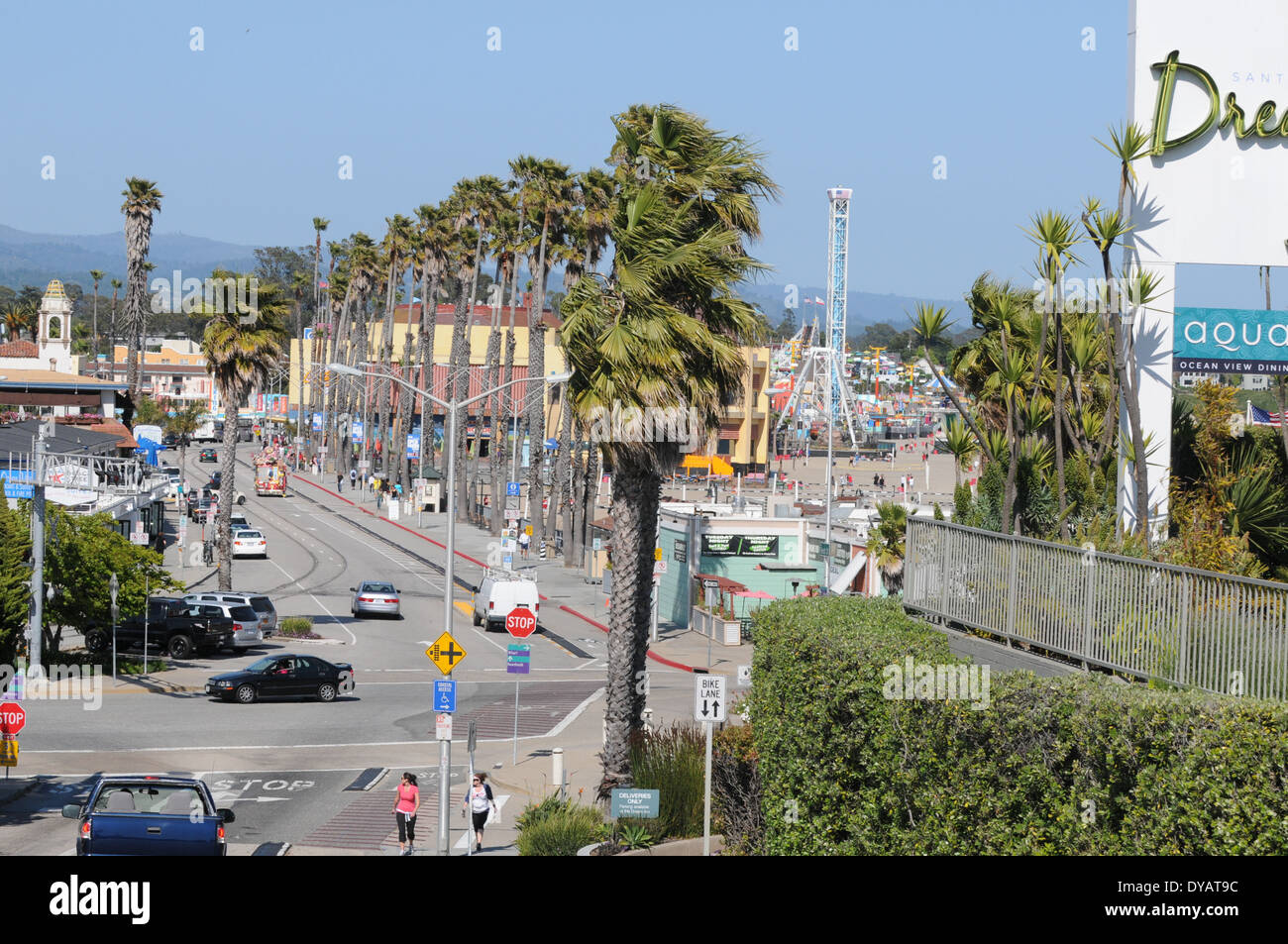 Westcliff Drive Santa Cruz Beach Boardwalk Santa Cruz California Stock Photo