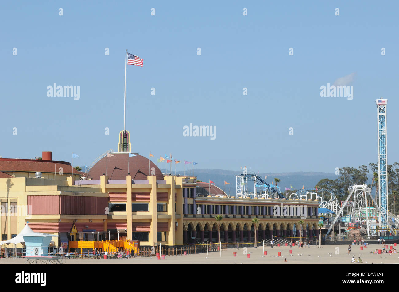 Santa Cruz beach and boardwalk Stock Photo