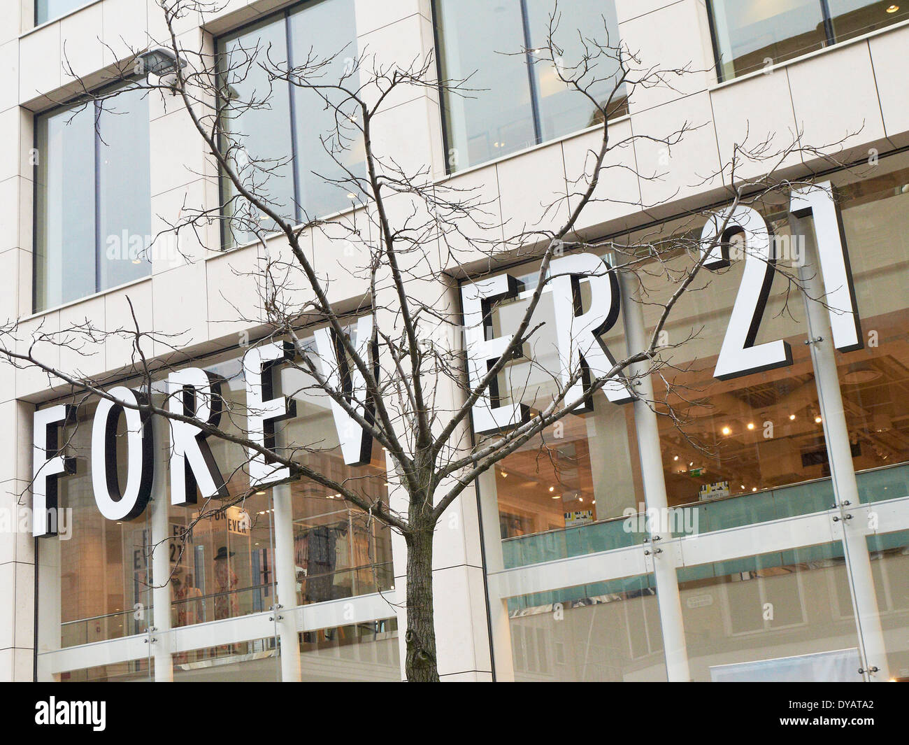 Forever 21 shop sign in Liverpool UK Stock Photo