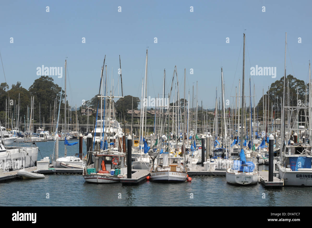 santa cruz yacht harbor,santa cruz california Stock Photo