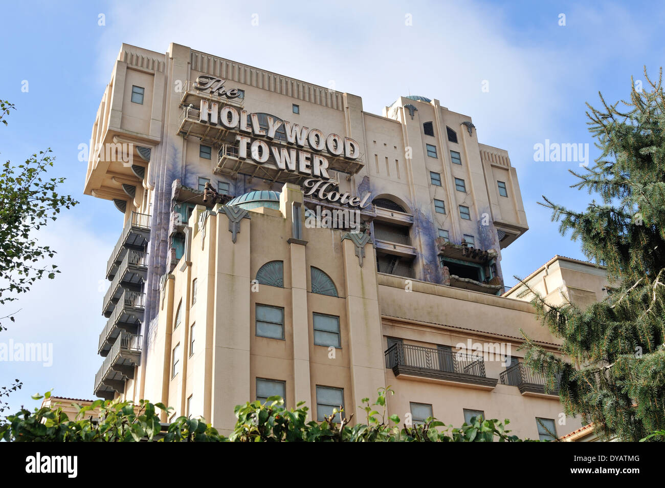 The Tower of Terror at DisneyLand Paris Stock Photo