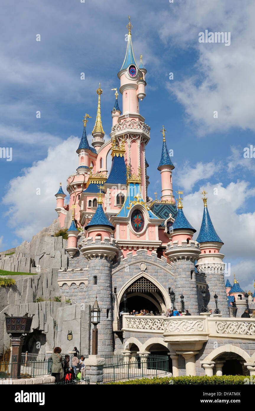 Sleeping Beauty Castle Within Fantasyland Disneyland Paris Marne-la-Vallee  Chessy France Stock Photo - Alamy