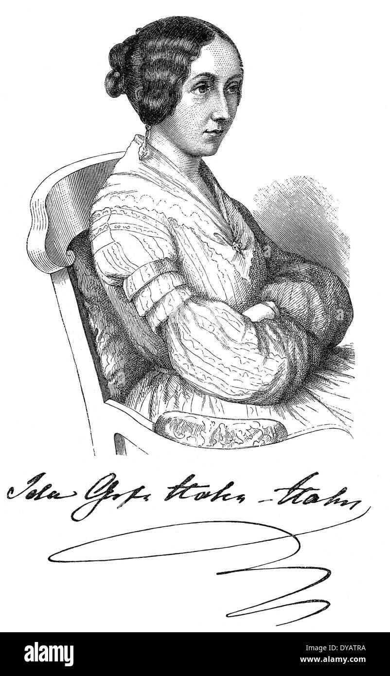 Marie Nathusius, 1817 - 1857, a German novelist and composer, Stock Photo