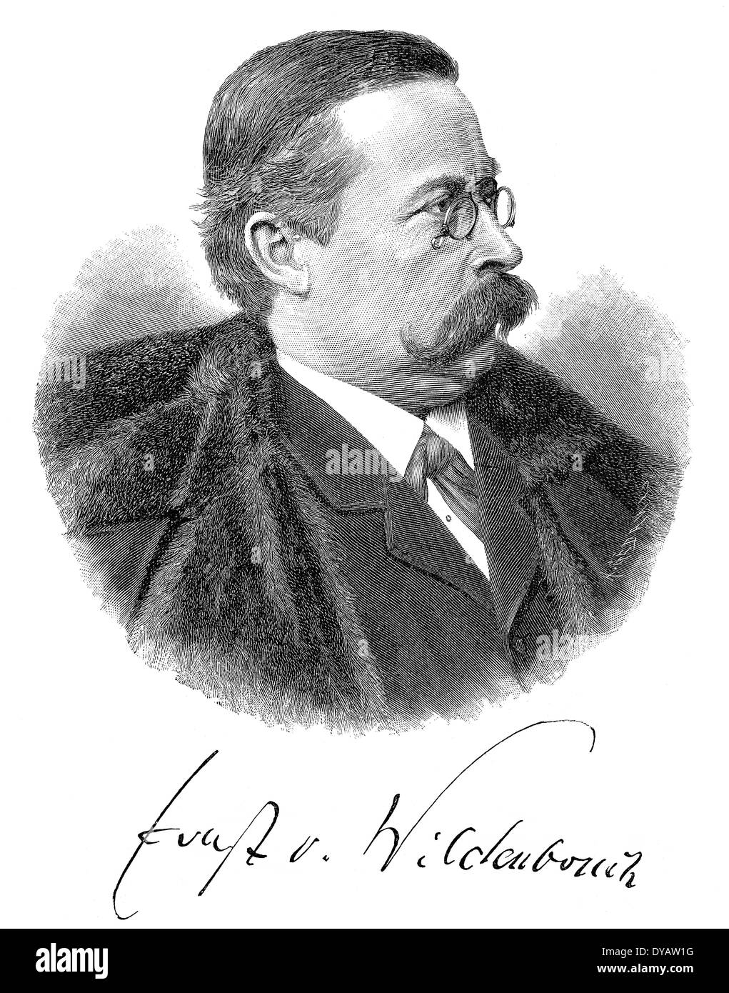 Ernst von Wildenbruch, 1845 - 1909, a German poet and dramatist, Stock Photo