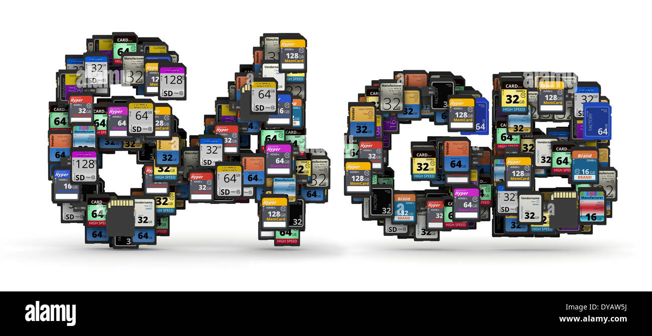 Memory cards capacity Stock Photo Alamy