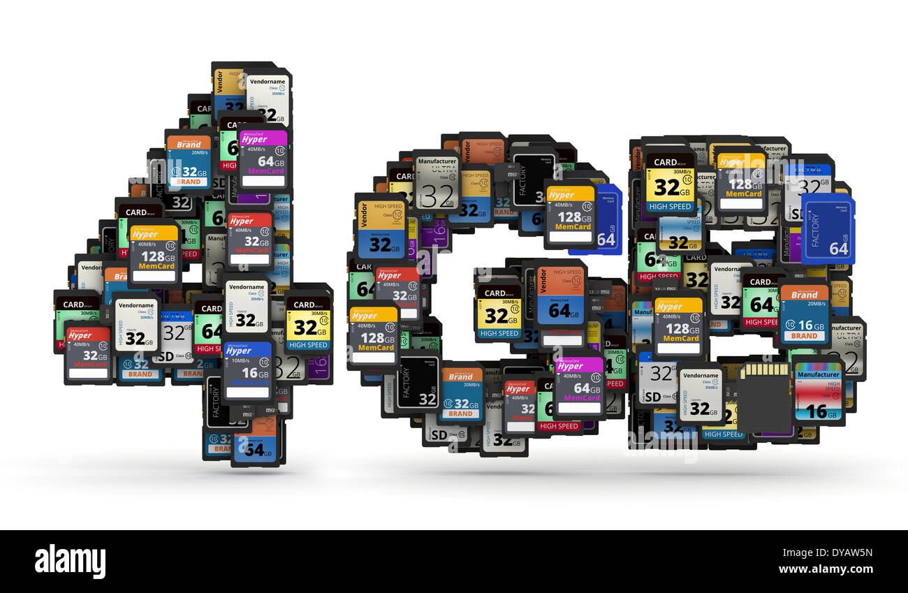 Memory cards capacity Stock Photo Alamy