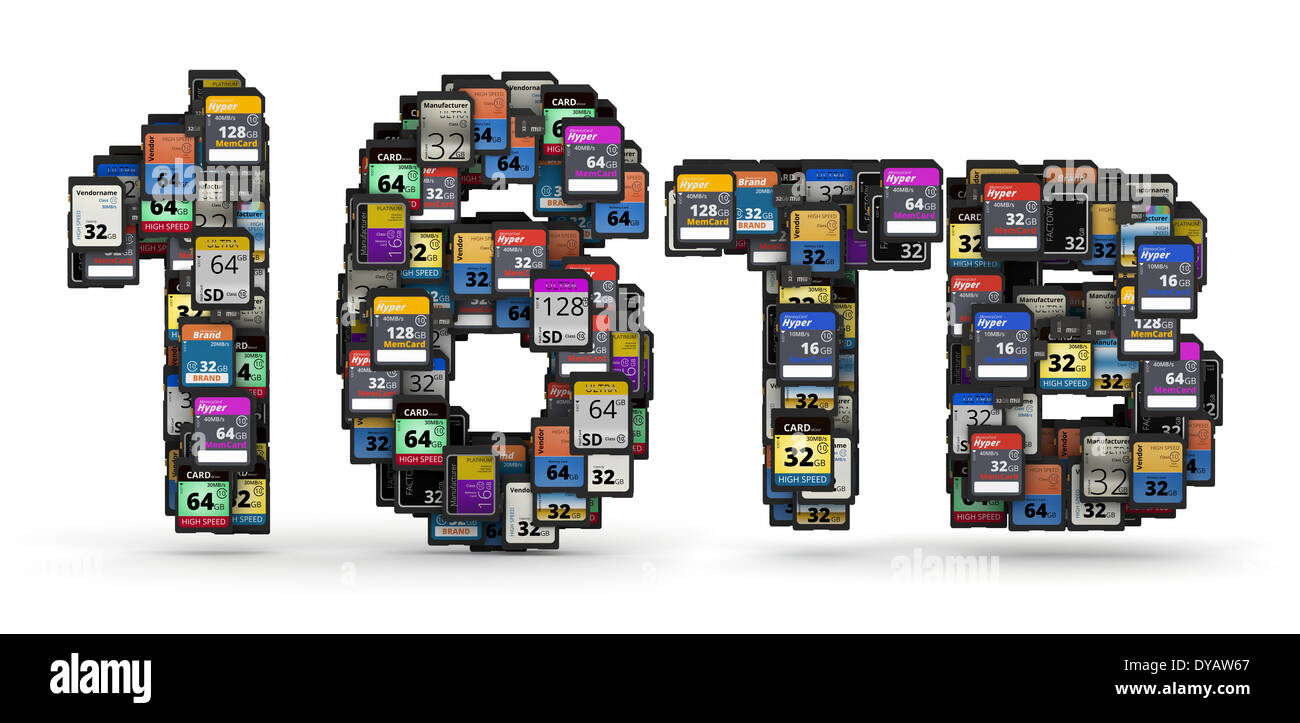 Memory cards capacity Stock Photo Alamy