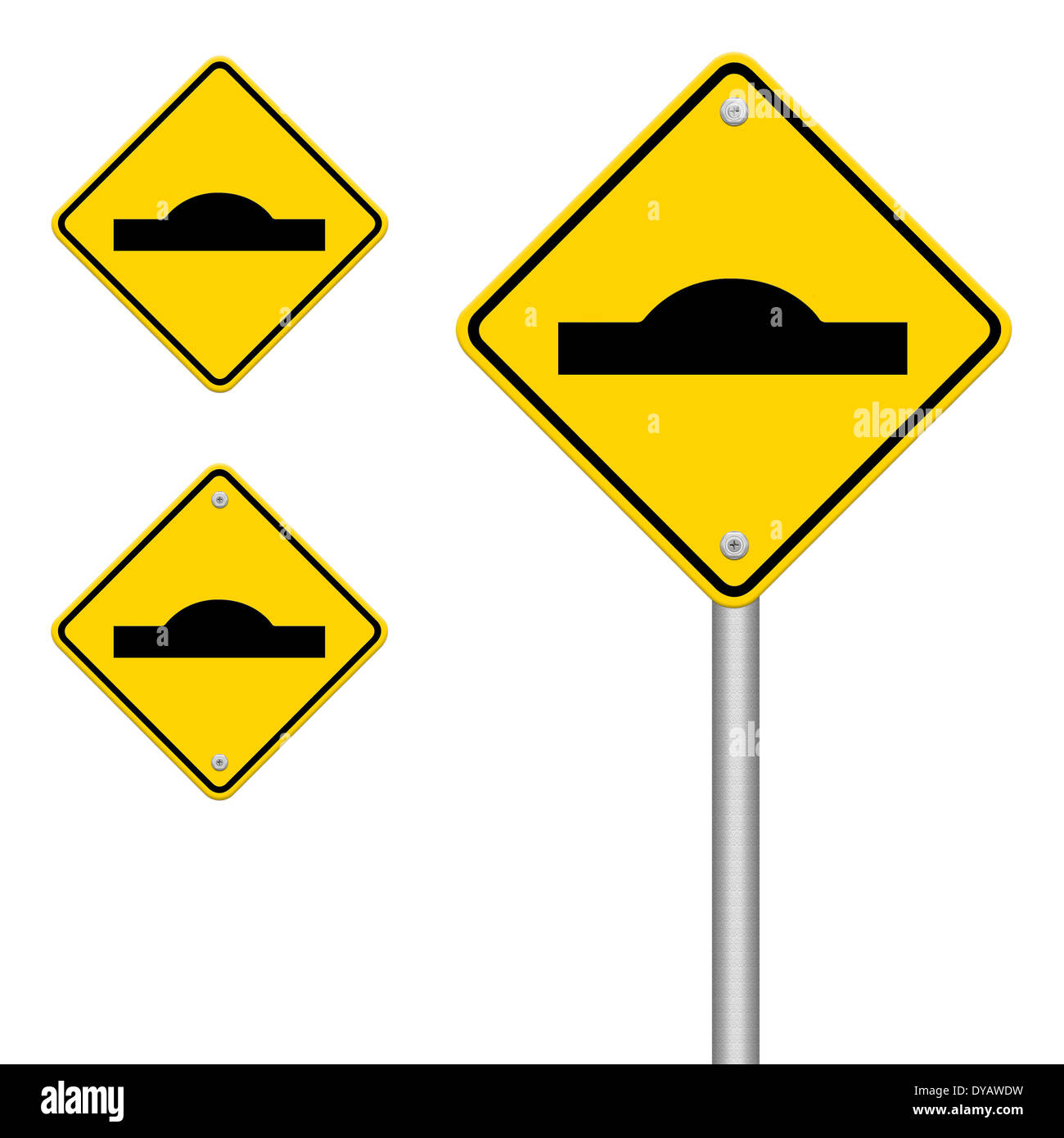 road warning sign with surface Jump street Stock Photo Alamy