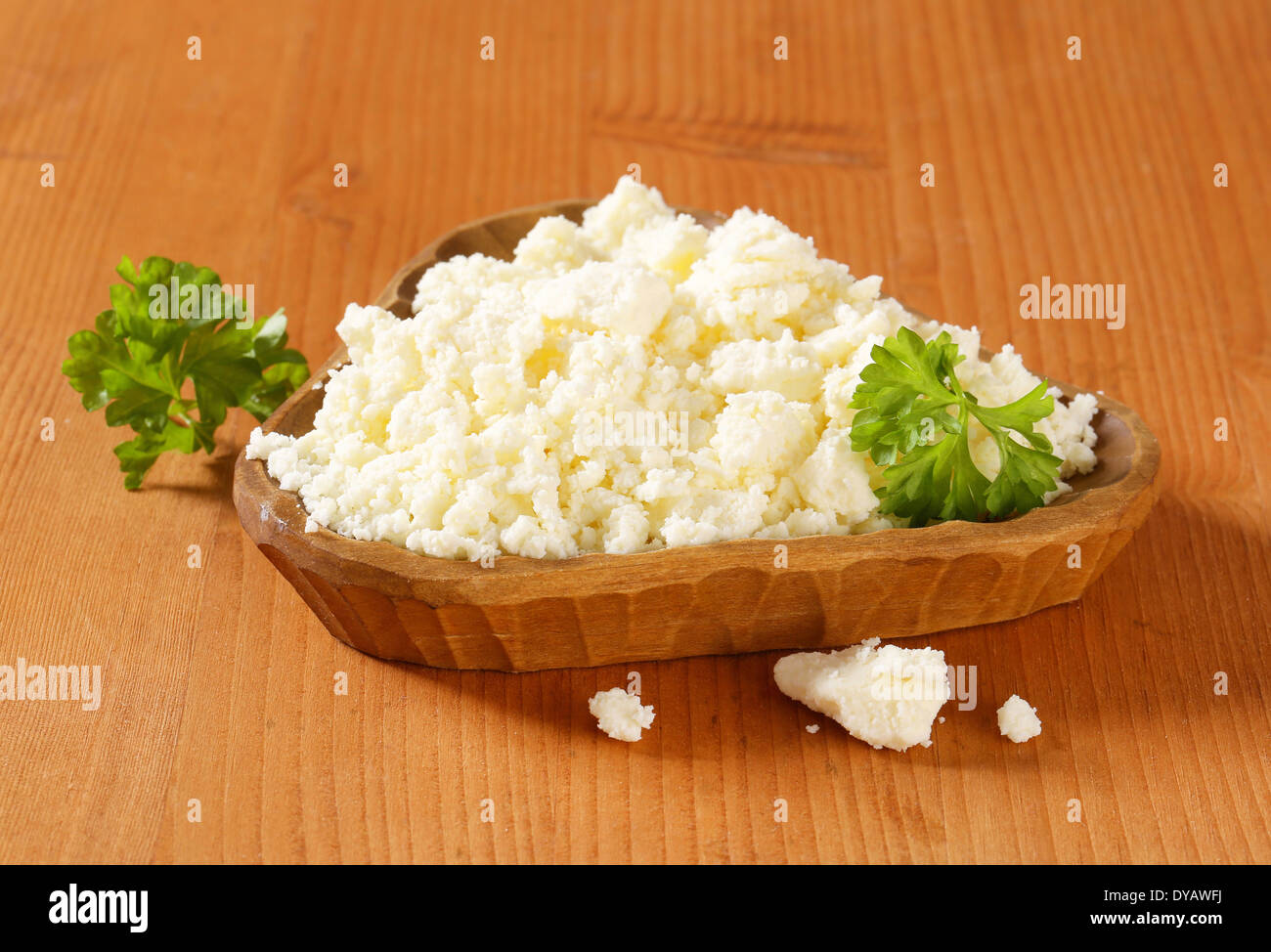 Bryndza - Slovak sheep's milk cheese Stock Photo