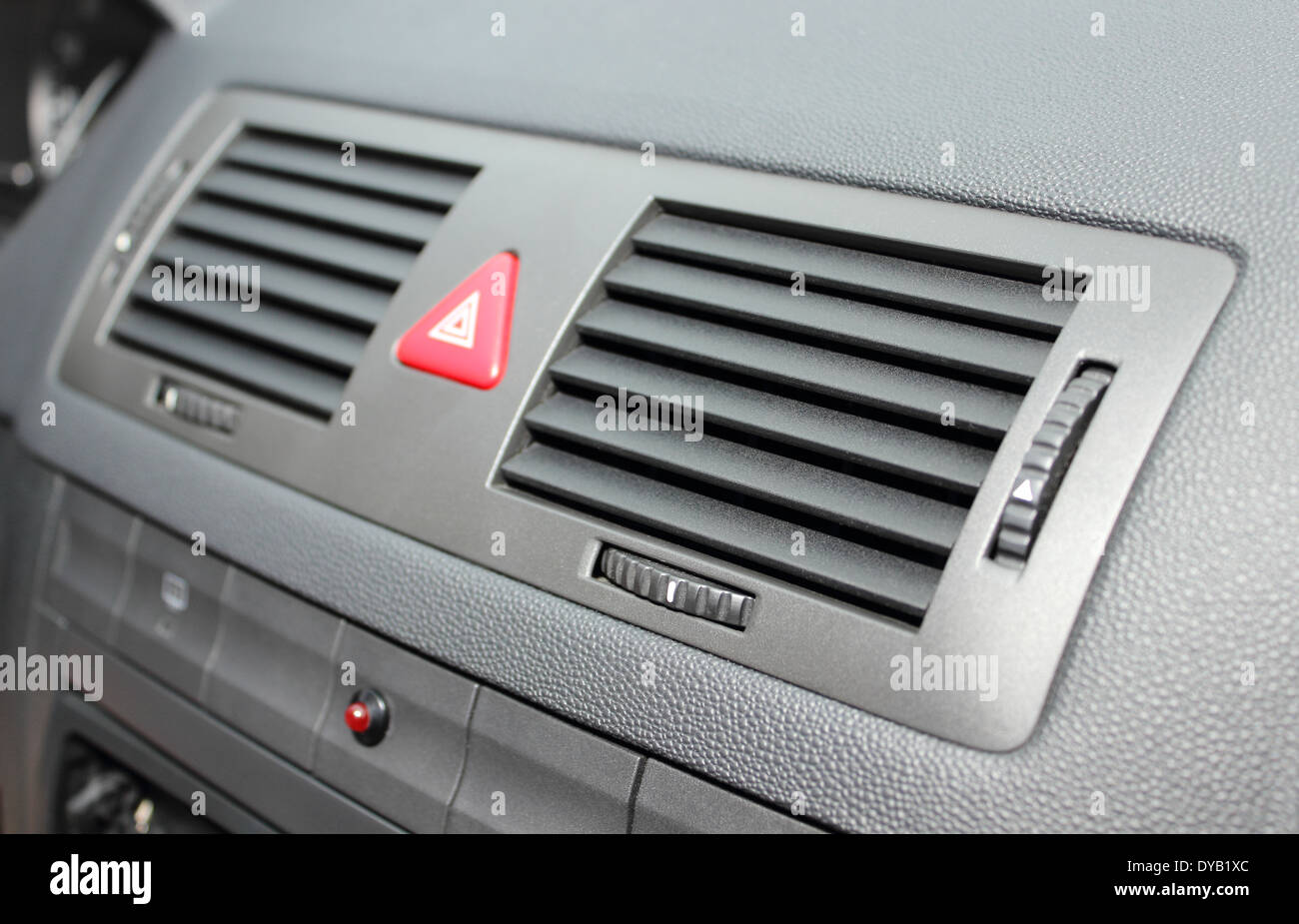 Car interior detail car emergency button, ventilation system holes