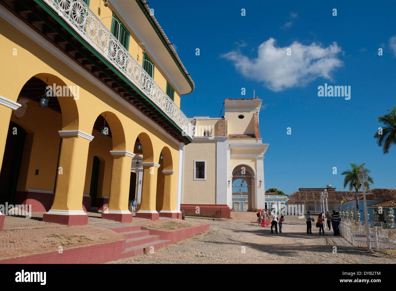 The entrance to the Palacio Brunet, Plaza Mayor, Trinidad, Cuba. Stock Photo