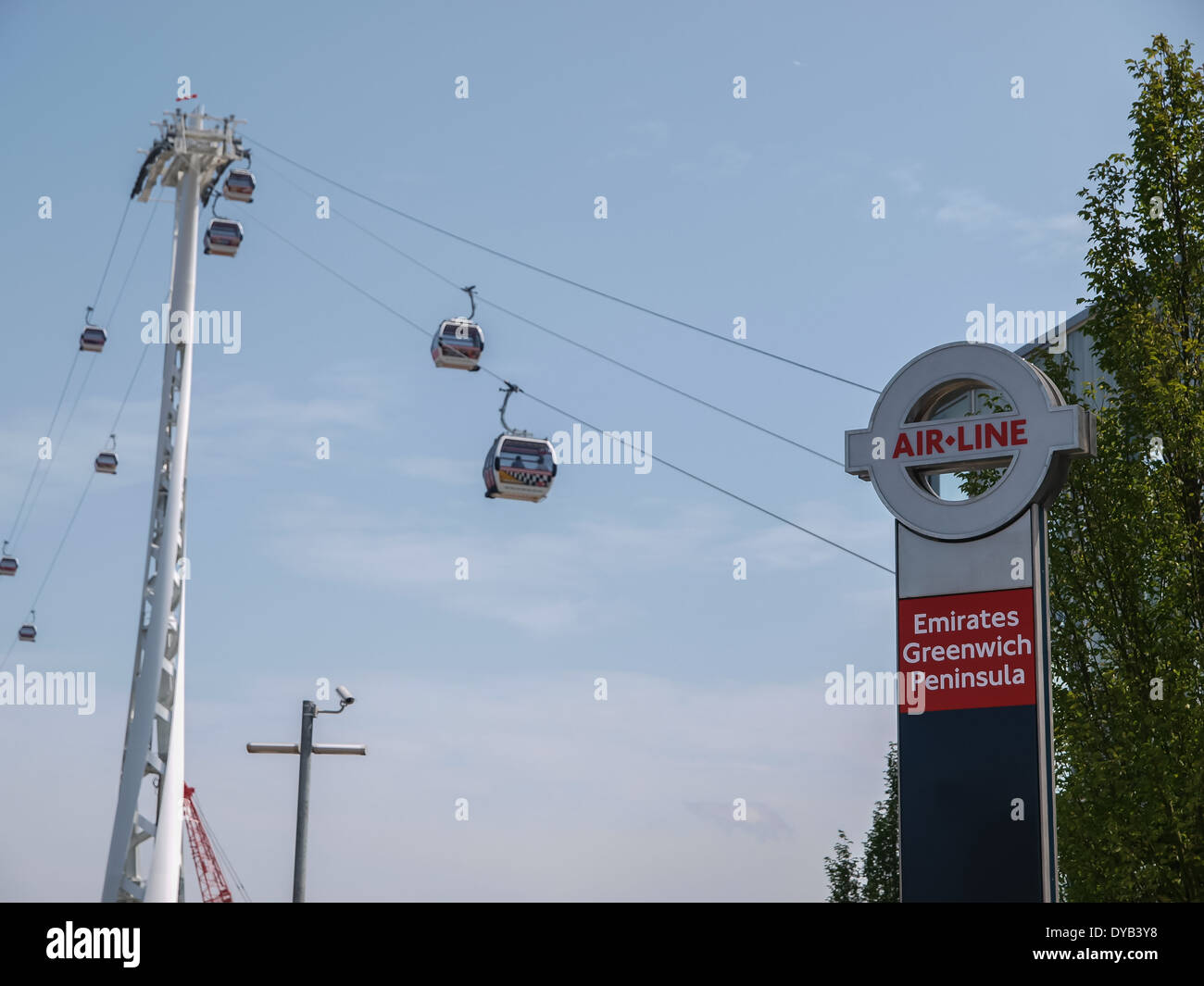 Emirates AirLine Cable Car's near the Emirates Greenwich Peninsula