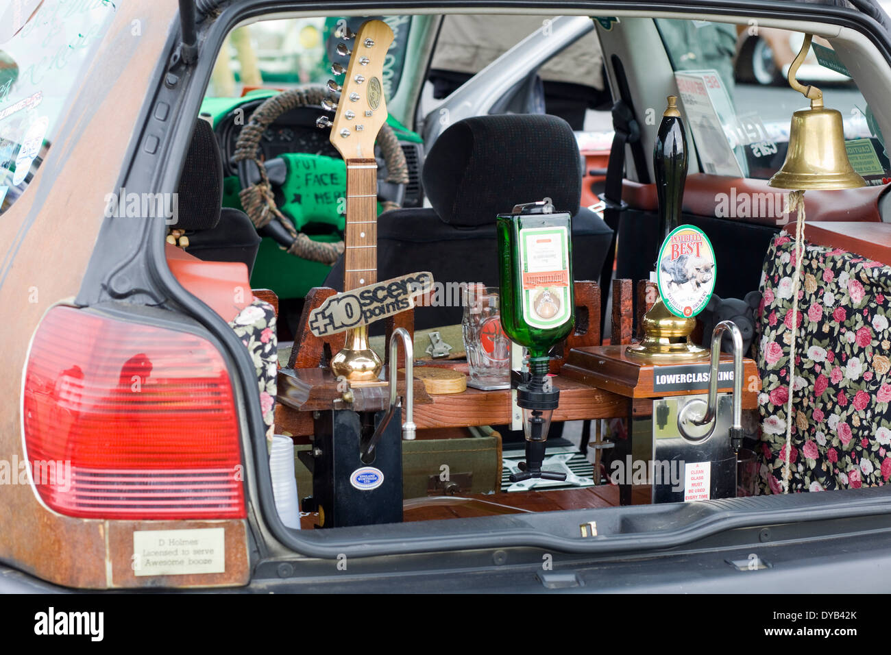 Bar in the back of a car Stock Photo Alamy