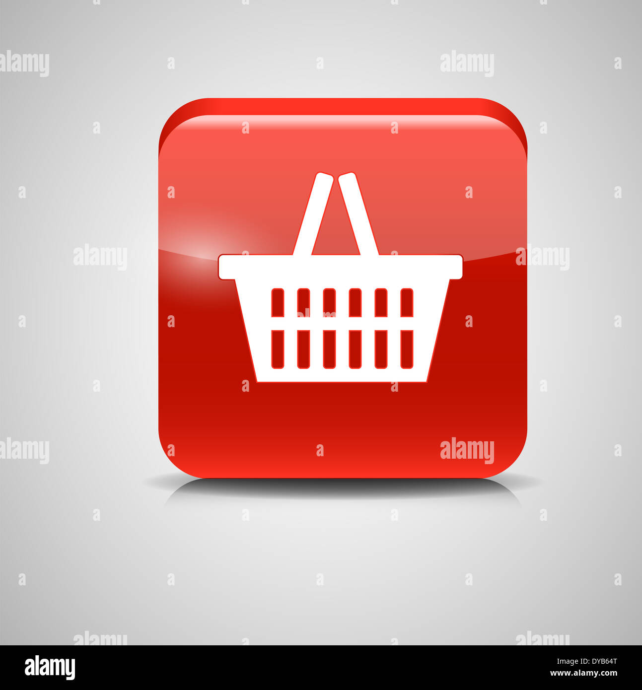 Shopping Glossy Basket Icon Vector Illustration Stock Photo - Alamy