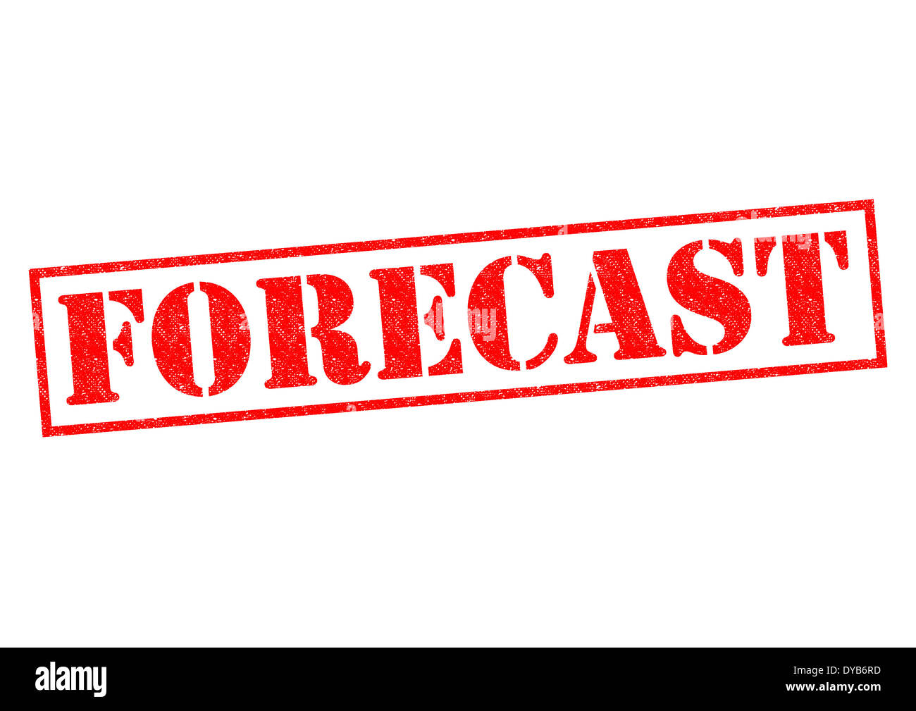 FORECAST red Rubber Stamps over a white background Stock Photo - Alamy