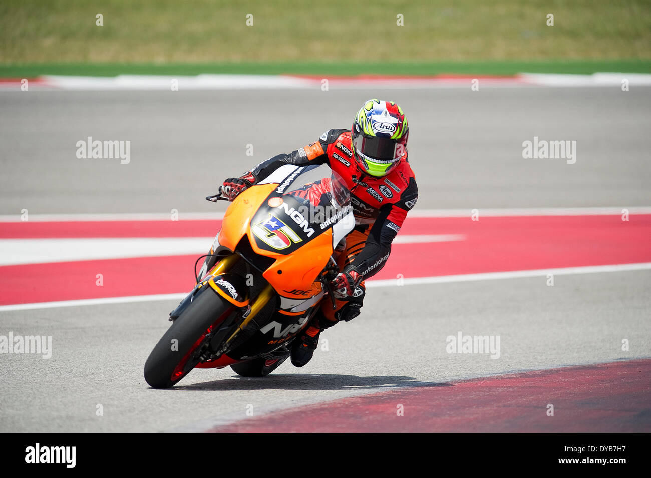 Austin, Texas, USA. 12th Apr, 2014. April 12, 2014: MotoGP Colin Edwards #05 with NGM Forward Racing at the Red Bull Grand Prix of the Americas. Austin, Texas. Credit:  csm/Alamy Live News Stock Photo