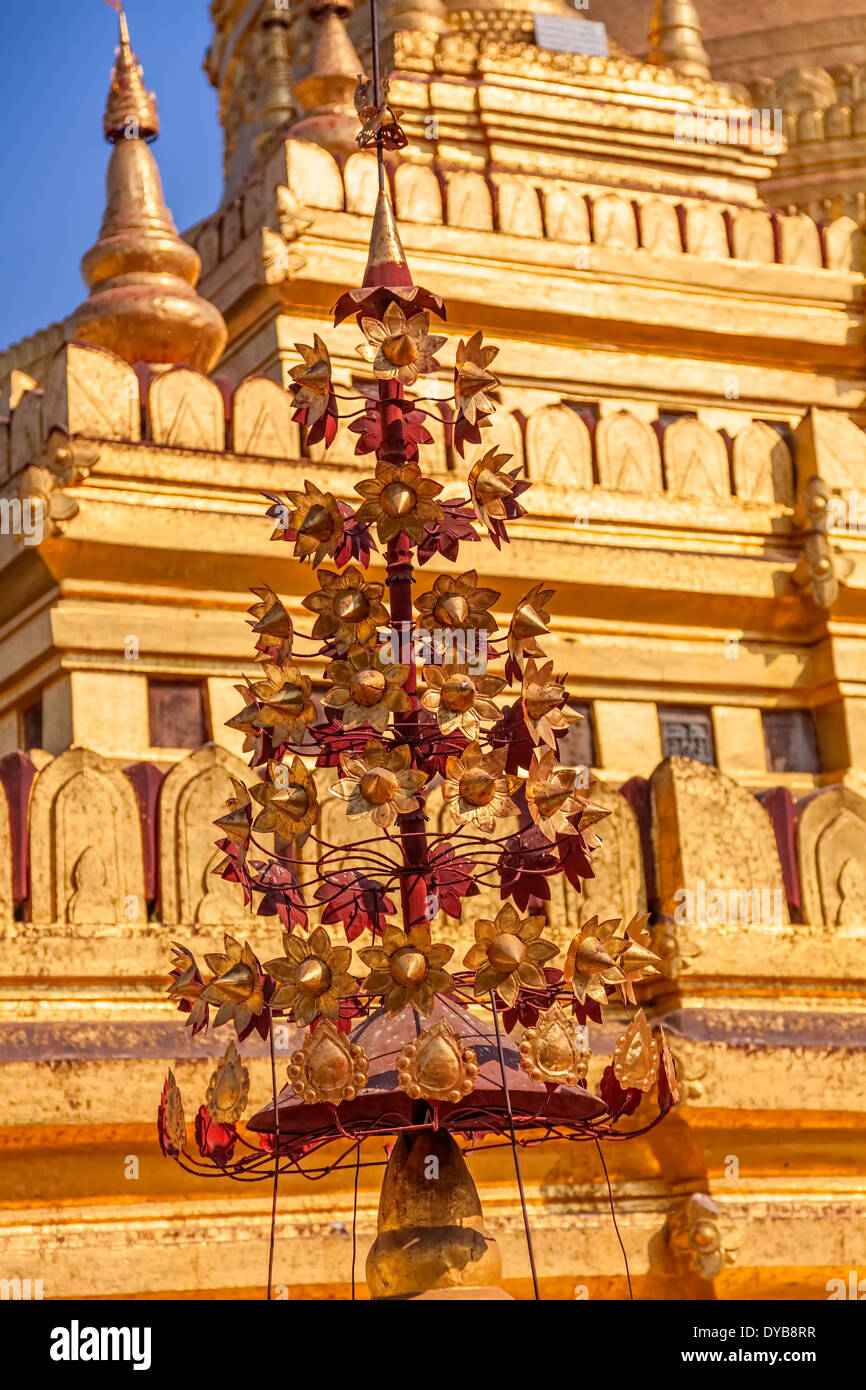 The Shwezigon Pagoda decoration detail Stock Photo
