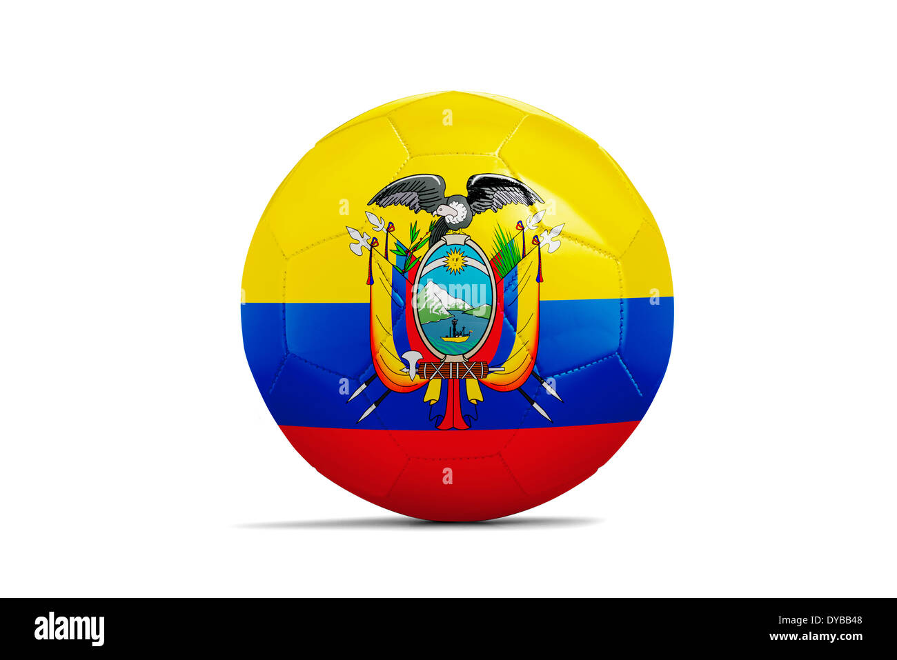 Soccer balls with teams flags, Football Brazil 2014. Group E, ecuador Stock Photo