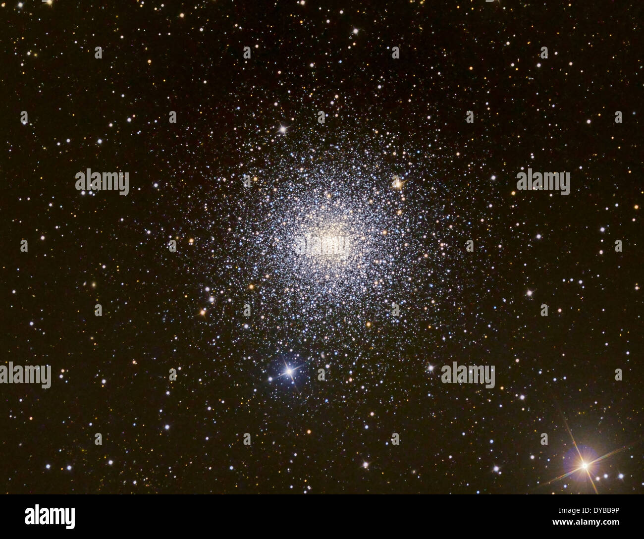Messier 3, a globular cluster in the constellation Canes Venatici. Stock Photo