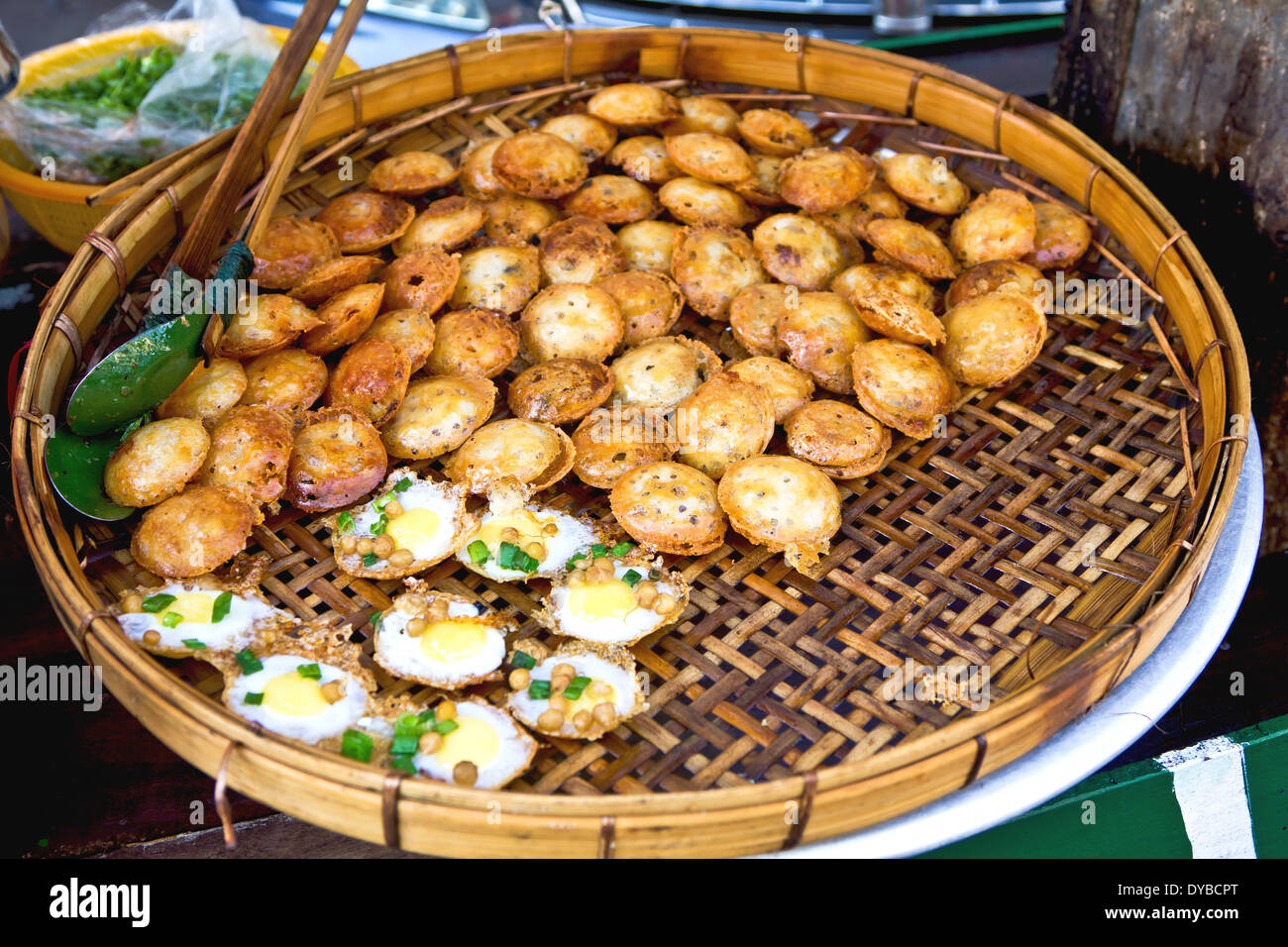 Traditional Burmese street food in Yangon,Burma Stock Photo