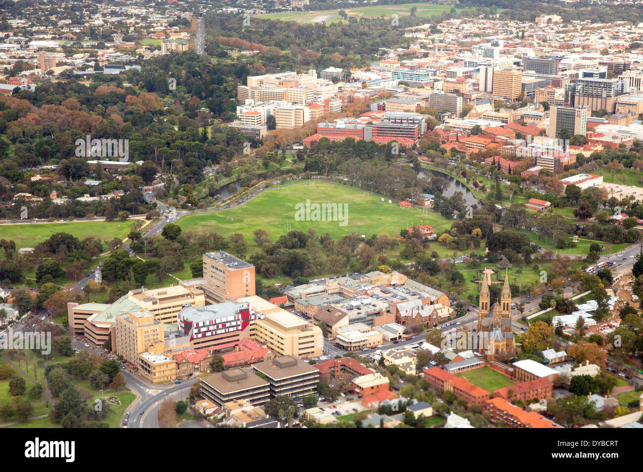Aerial view of the city of Adelaide Australia Stock Photo Alamy