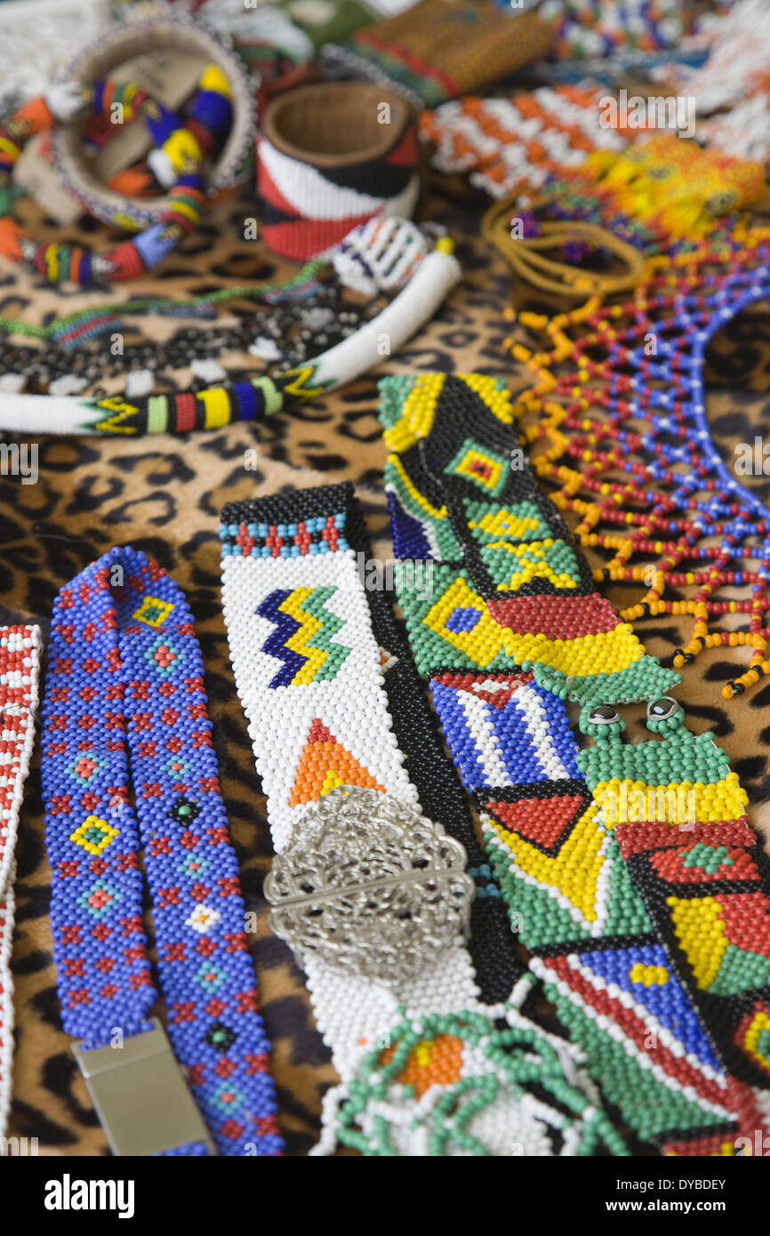 South African Zulu Wired and beaded jewellery Stock Photo