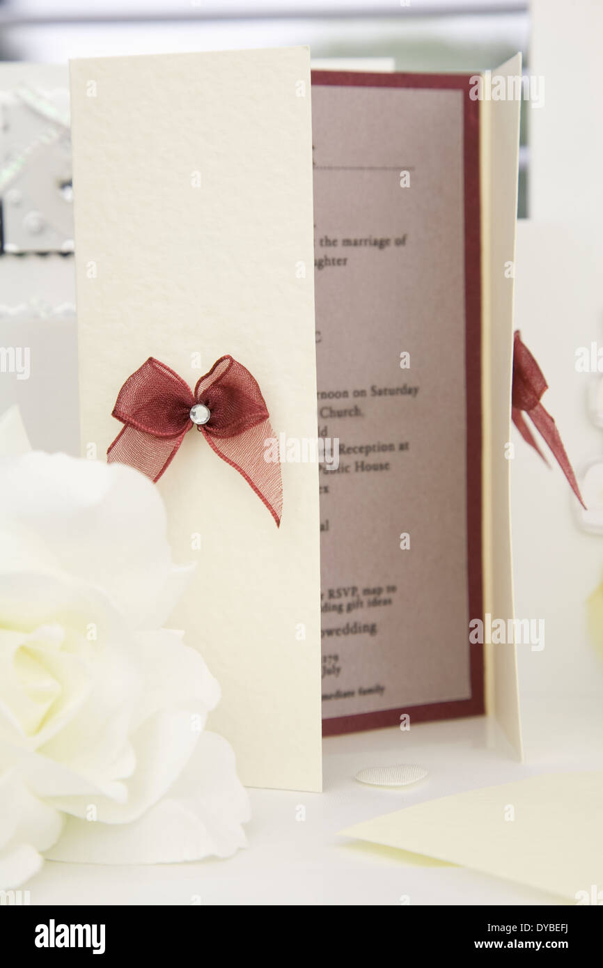 wedding invitation card Stock Photo Alamy